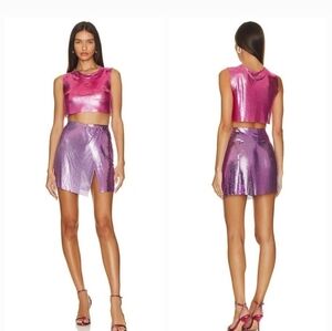 8 Other Reasons Colorblock Chainmail Set Pink Purple XS-S?